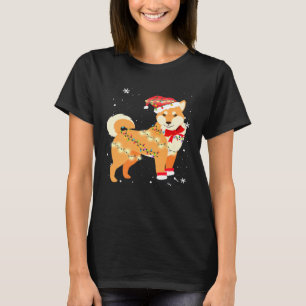Shiba Inu Dog Christmas Tree Xmas Mom Dad T-Shirt