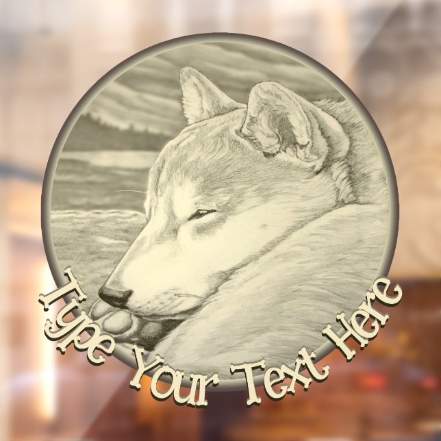Shiba Inu Dog Decal Custom Dog Art Window Cling (Sheet 2)
