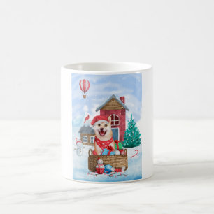 Shiba Inu Dog In snow Christmas Dog House Coffee Mug
