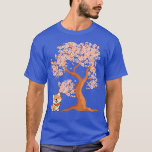 Shiba Inu Dog Japanese Cherry Cute Blossom Sakura  T-Shirt