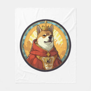 Shiba Inu Dog King Fleece Blanket