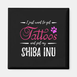 Shiba Inu Dog Lover Tattoo Funny Dog Mom Gift Idea Magnet