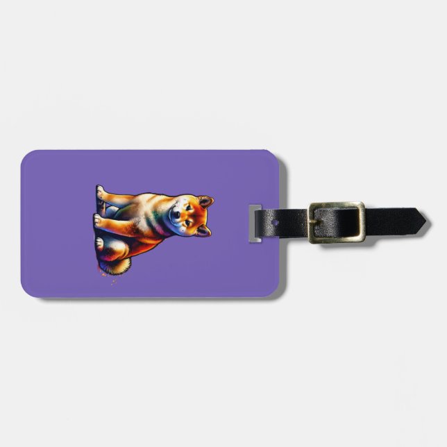 Shiba Inu Dog Luggage Tag (Front Horizontal)