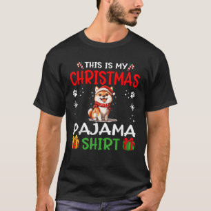 Shiba Inu Dog Nightgown Pajama This is my Christma T-Shirt