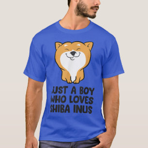 Shiba Inu Dog Owner Just A Boy Who Loves Shiba Inu T-Shirt