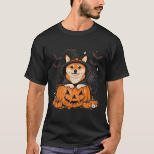 Shiba Inu Dog Pumpkin Halloween Thanksgiving Men W T-Shirt