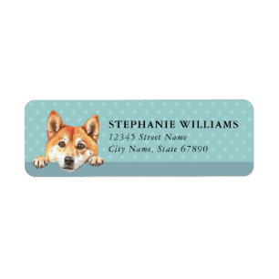 Shiba Inu Dog Return Address Labels