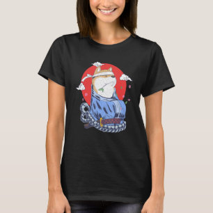 Shiba Inu Dog Samurai Japanese Art Harajuku Retro  T-Shirt