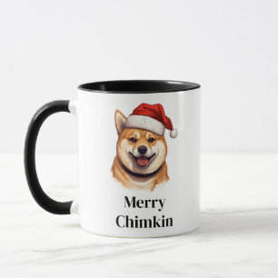 Shiba Inu Dog Santa Hat Christmas Mug