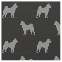 Shiba Inu Dog Silhouettes Grey and Black Patterned
