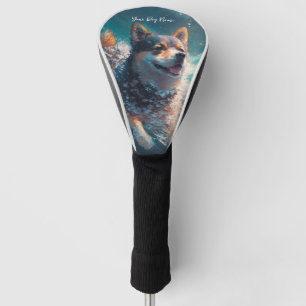 Shiba Inu dog swimming in water 002 Golf Head Cover