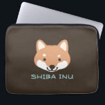 Shiba Inu Dog with Custom Text Laptop Sleeve<br><div class="desc"></div>