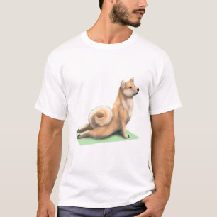 Shiba Inu Dog Yoga Pose Meditation Zen Workout Exe T-Shirt