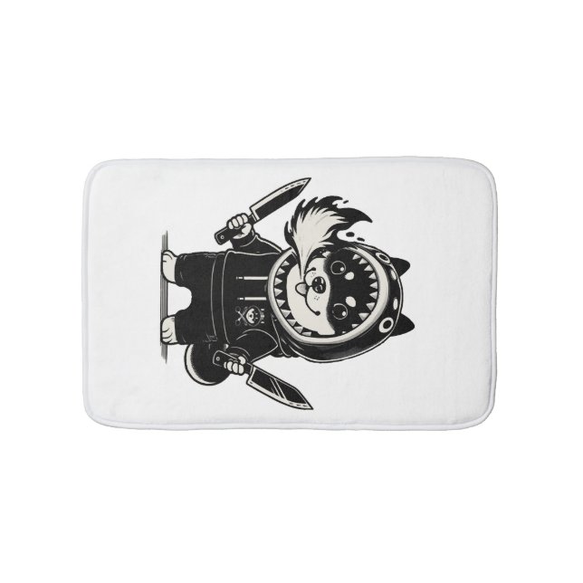 Shiba Inu Dragon Slayer Bath Mat (Front)