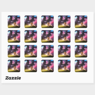 Shiba Inu Fantasy Anime Square Sticker