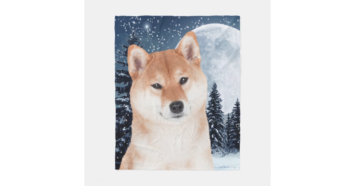 Shiba Inu Fleece Blanket | Zazzle