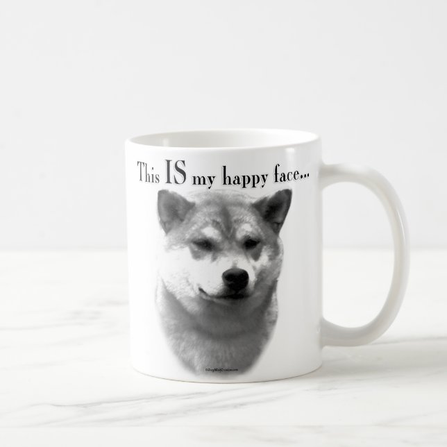 Shiba Inu Happy Face Coffee Mug (Right)