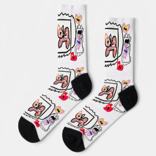 Shiba Inu hearts Socks