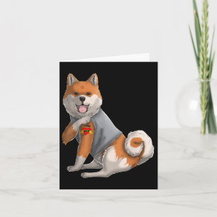 Shiba Inu I Love Mom Tattoo Dog Shirt Funny Mother Card