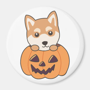 Shiba Inu In Pumpkin Sweet Dogs Happy Halloween Ma Magnet