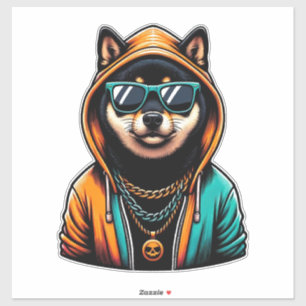 Shiba Inu in Streetwear Hoodie