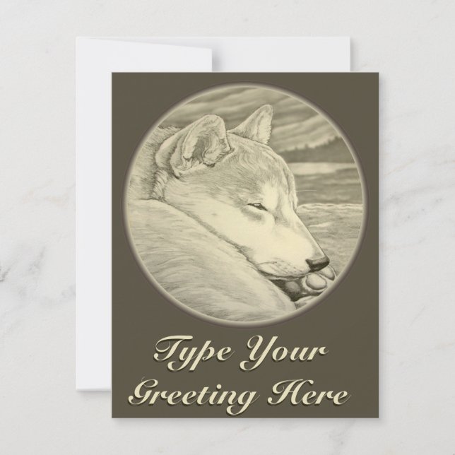 Shiba Inu Invitations Personalized Shiba Inu Cards (Front)