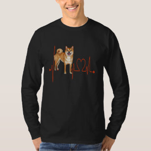 Shiba Inu Japanese Dog Heartbeat EKG My Dogs Are M T-Shirt