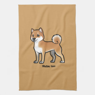 shiba inu kitchen towel