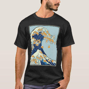 Shiba Inu Large Wave Japanese Kanagawa Hokusai Dog T-Shirt