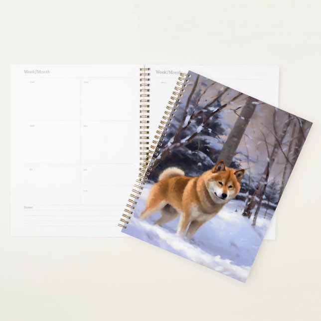 Shiba Inu Let It Snow Christmas  Planner (Display)