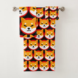 Shiba Inu Logo  Bath Towel Set