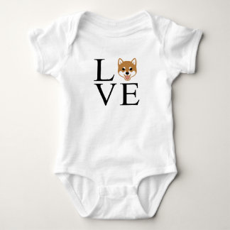 Shiba Inu Love Baby Bodysuit