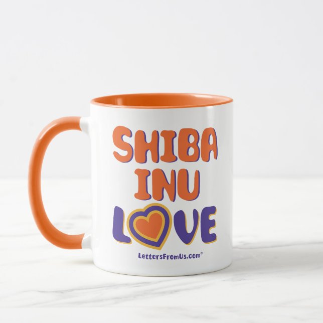 "Shiba Inu Love" Mug (Left)