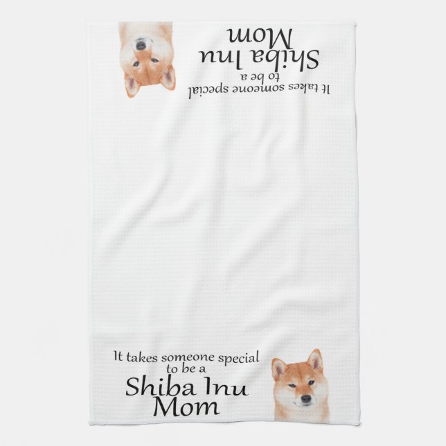 Shiba Inu Maman Serviette de cuisine (Vertical)