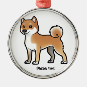 shiba inu metal ornament