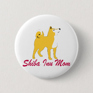 Shiba Inu Mom 2 Inch Round Button