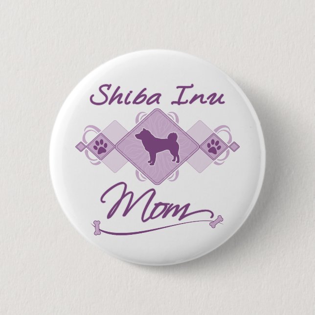 Shiba Inu Mom 2 Inch Round Button (Front)