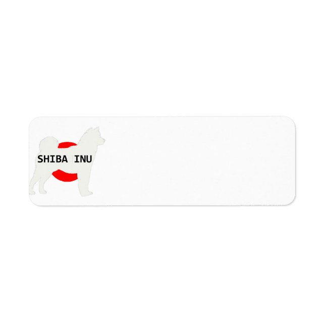 shiba inu name silhouette on Japan-flag cream (Front)