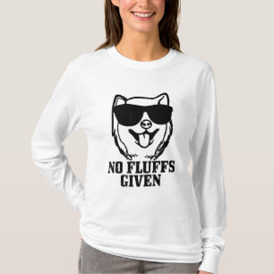 Shiba Inu No Fluffs Given Dog Shiba Mom Dad Funny  T-Shirt