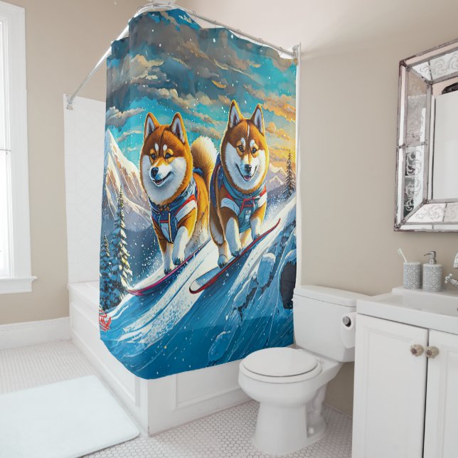 Shiba Inu On Snowboards 02 Design: Rich AMeN Gill (In Situ)