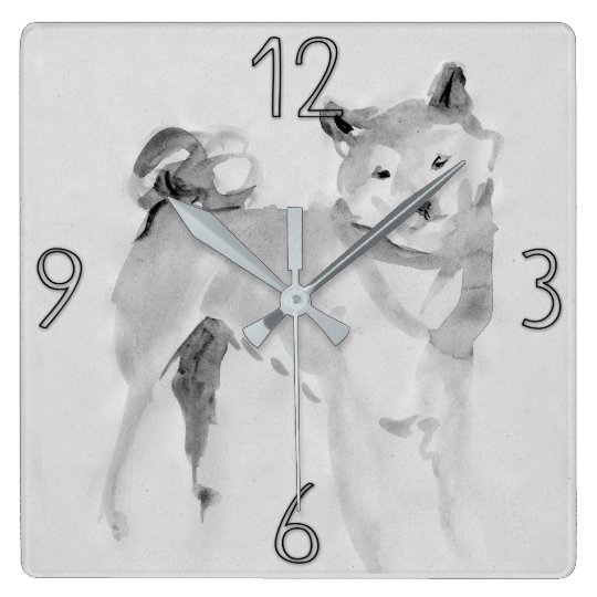 Shiba Inu Original Painting Dog Year 2018 Clock 3