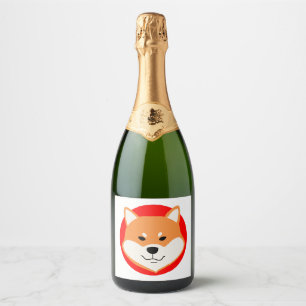 Shiba Inu Original Sparkling Wine Étiquette