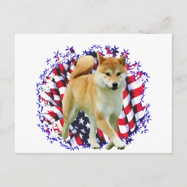 Shiba Inu Patriot Postcard (Front)