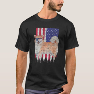 Shiba Inu Patriotic Dog USA Pride American Flag T-Shirt
