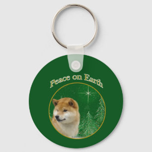 Shiba Inu Peace Keychain