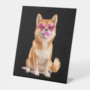 Shiba Inu Pedestal Sign