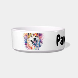 Shiba Inu Personalized Dog Food Bowl Paws Off