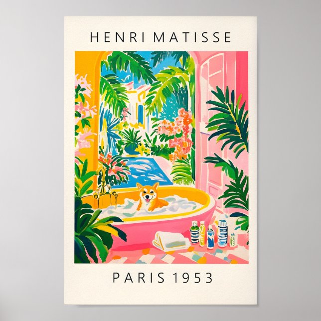 Shiba Inu Print Inspired By Henri Matisse, Aesthet (Front)