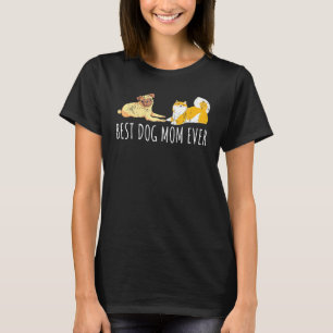 Shiba Inu Pug Dog Mom  Pet Animal Dog T-Shirt