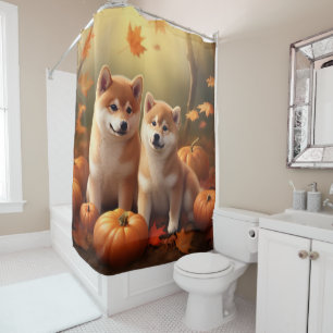 Shiba Inu Puppy Autumn Delight Pumpkin